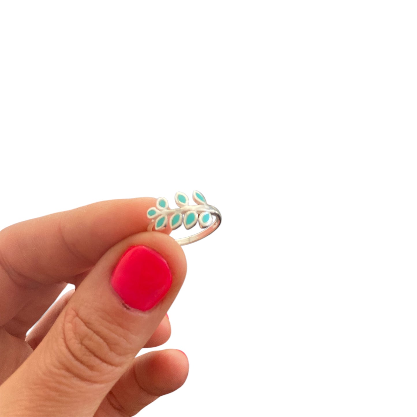 Hojas olivo turquesa